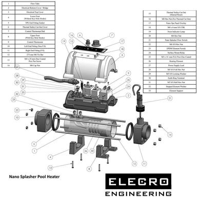 Электронагреватель для бассейна Elecro Nano Spa 6 кВт 230В