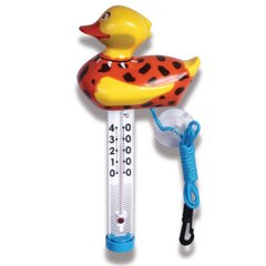 Термометр для бассейна плавающий TM08CB/18 Утка "Пещерный человек"