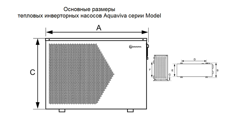 Тепловой инверторный насос для бассейна Aquaviva Model 9 (9.5 кВт)